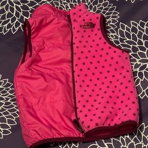 Girls The North Face reversible vest size youth small